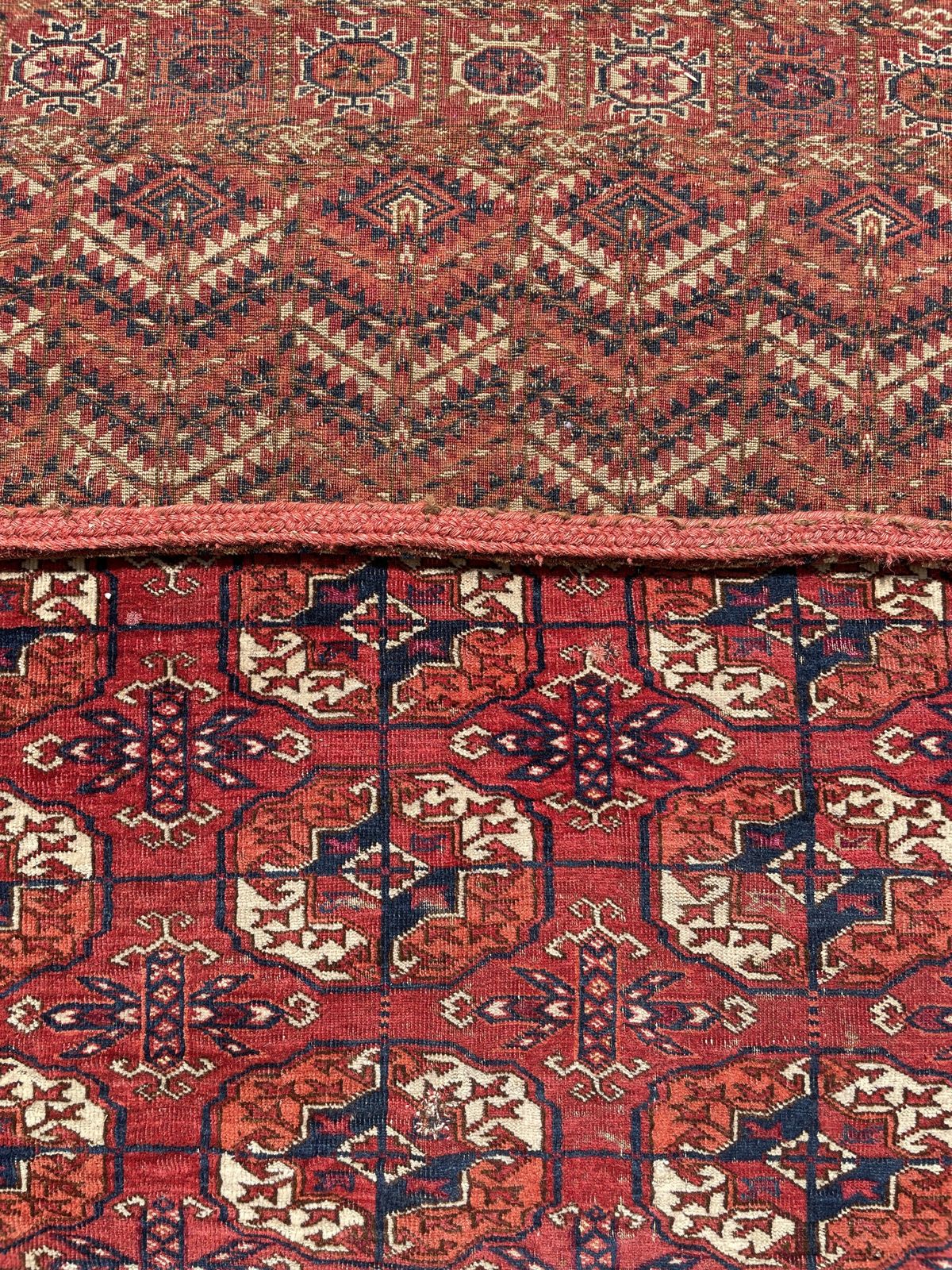 Textiles Antique Tekke Turkoman Dowry Rug With Silk Highlights photo