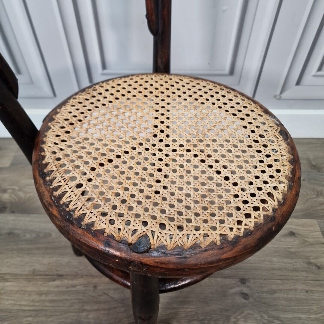 Child's Bistro Chair   Single Small Vintage Thonet Bentwood Wood Mid Century photo 120.0