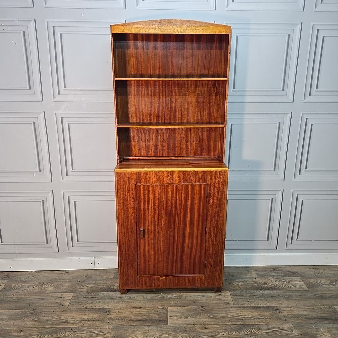 photo for sale Retro Vintage Bookcase Cabinet – Mid Century Compact Display Storage Rosewood