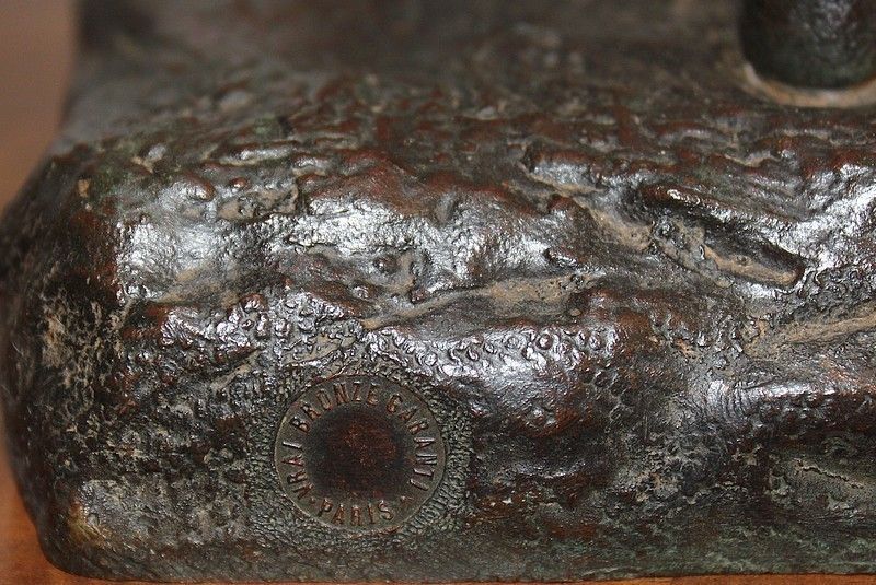 photo furniture Bronze Signed C. Anfrie 19th