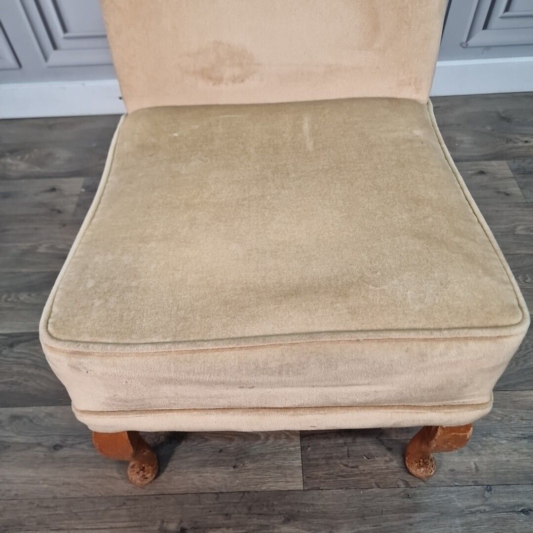 Vintage Fabric Cocktail Chair Bedroom Dressing Table Nursing Seat Retro Upcycle photo vintage