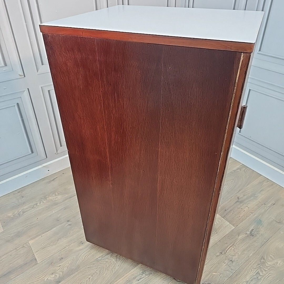 photo for sale Pair Vintage Storage Cabinets   Bryants Filing Bedside Cupboards   Castors Retro