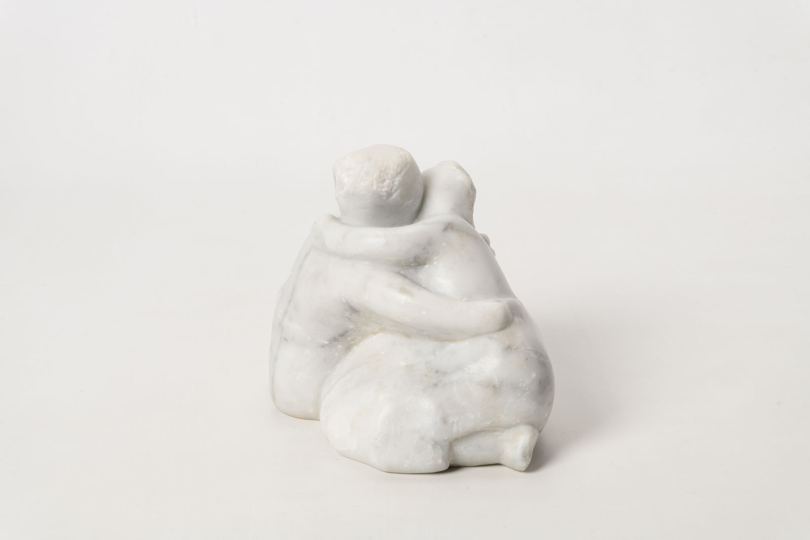 British School, The Embrace — Marble Sculpture, Late 20th Century