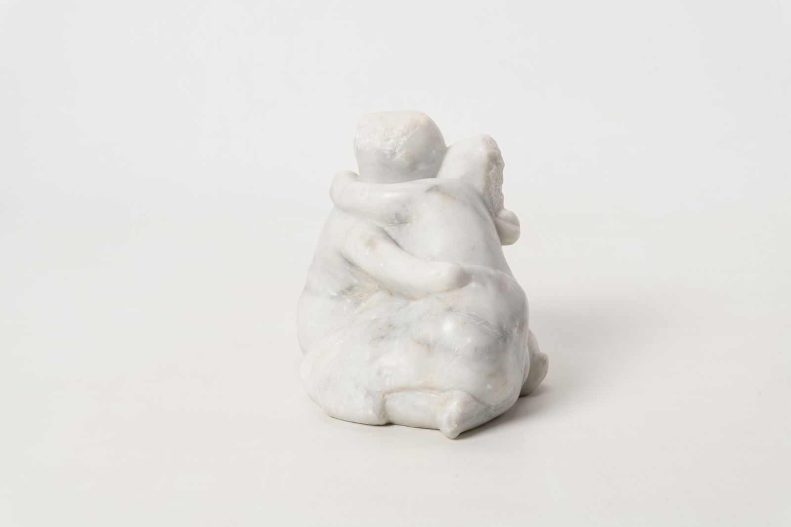 British School, The Embrace — Marble Sculpture, Late 20th Century photo vintage
