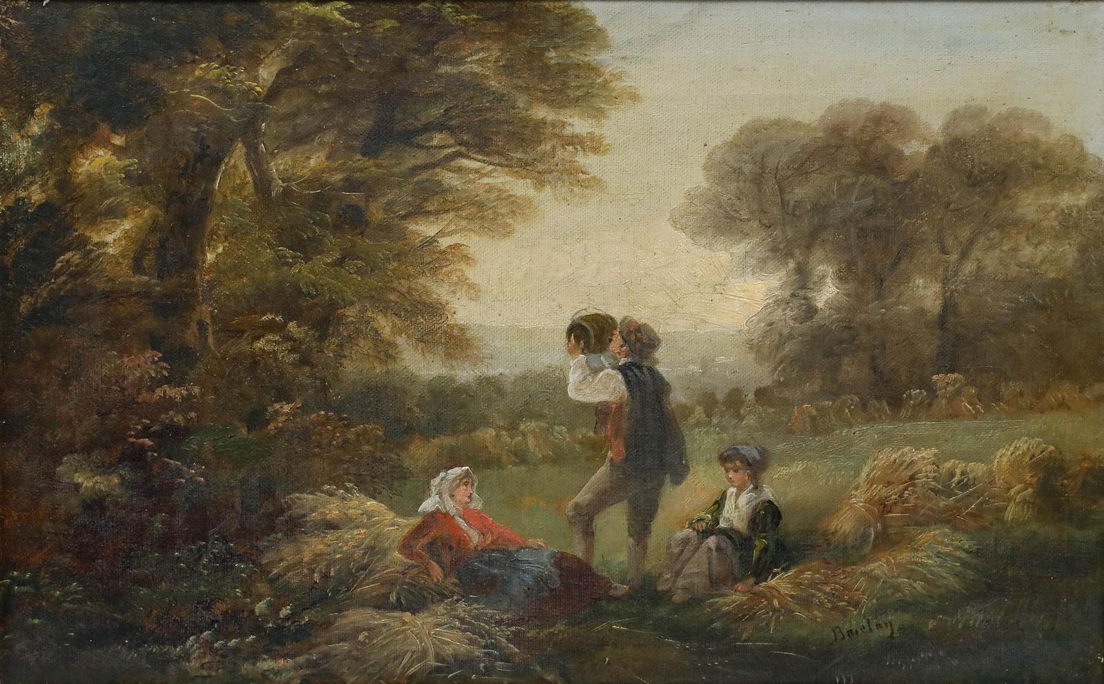 Attrib. Edgar Barclay (1842 1913)   Late 19th Century Oil, Harvest Jolly photo for sale