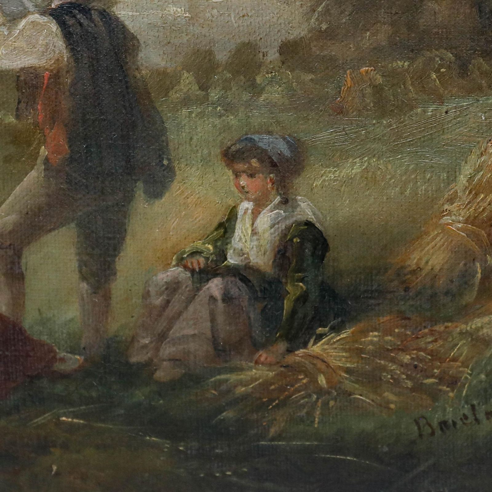 photo furniture Attrib. Edgar Barclay (1842 1913)   Late 19th Century Oil, Harvest Jolly