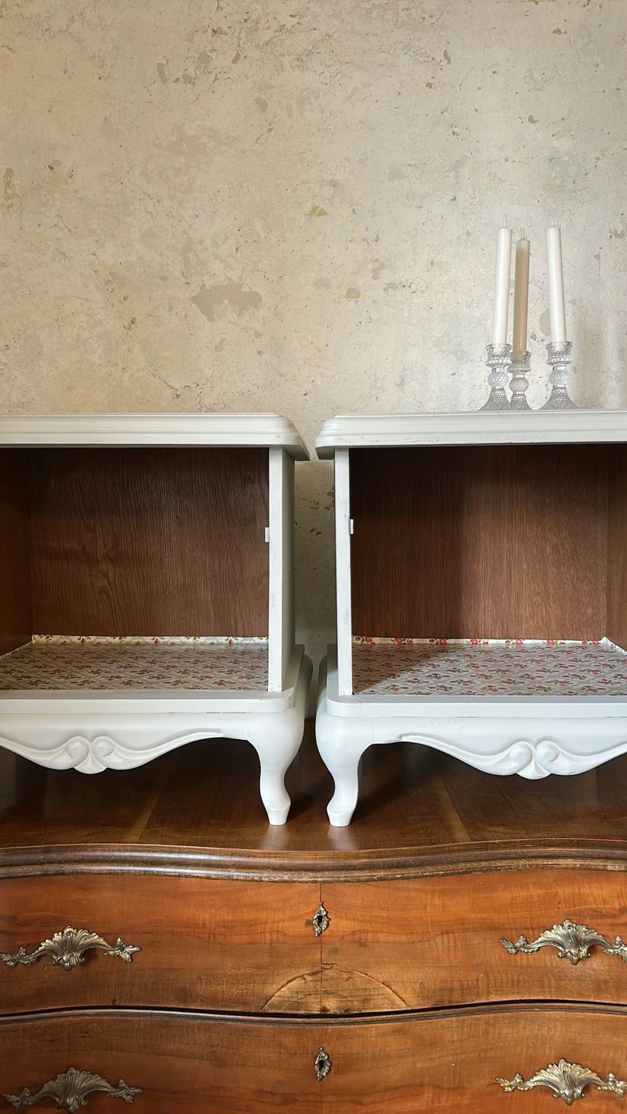 Pair Of Painted French Bedside Tables photo Furniture