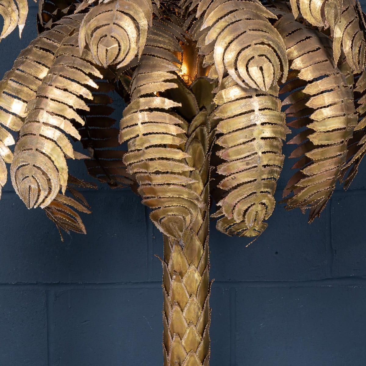photo for sale 20thc French Palm Tree Floor Lamp, Christian Techoueyres For Maison Jansen C1970