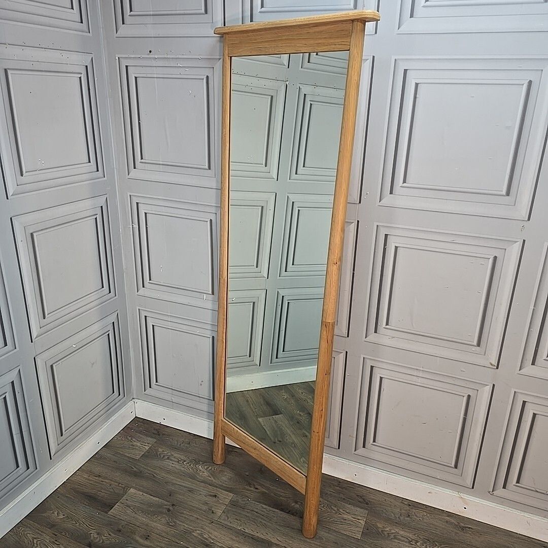 photo buy Solid Oak Cheval Mirror    Frank Hudson "Wycombe" Full Length Dressing Bedroom