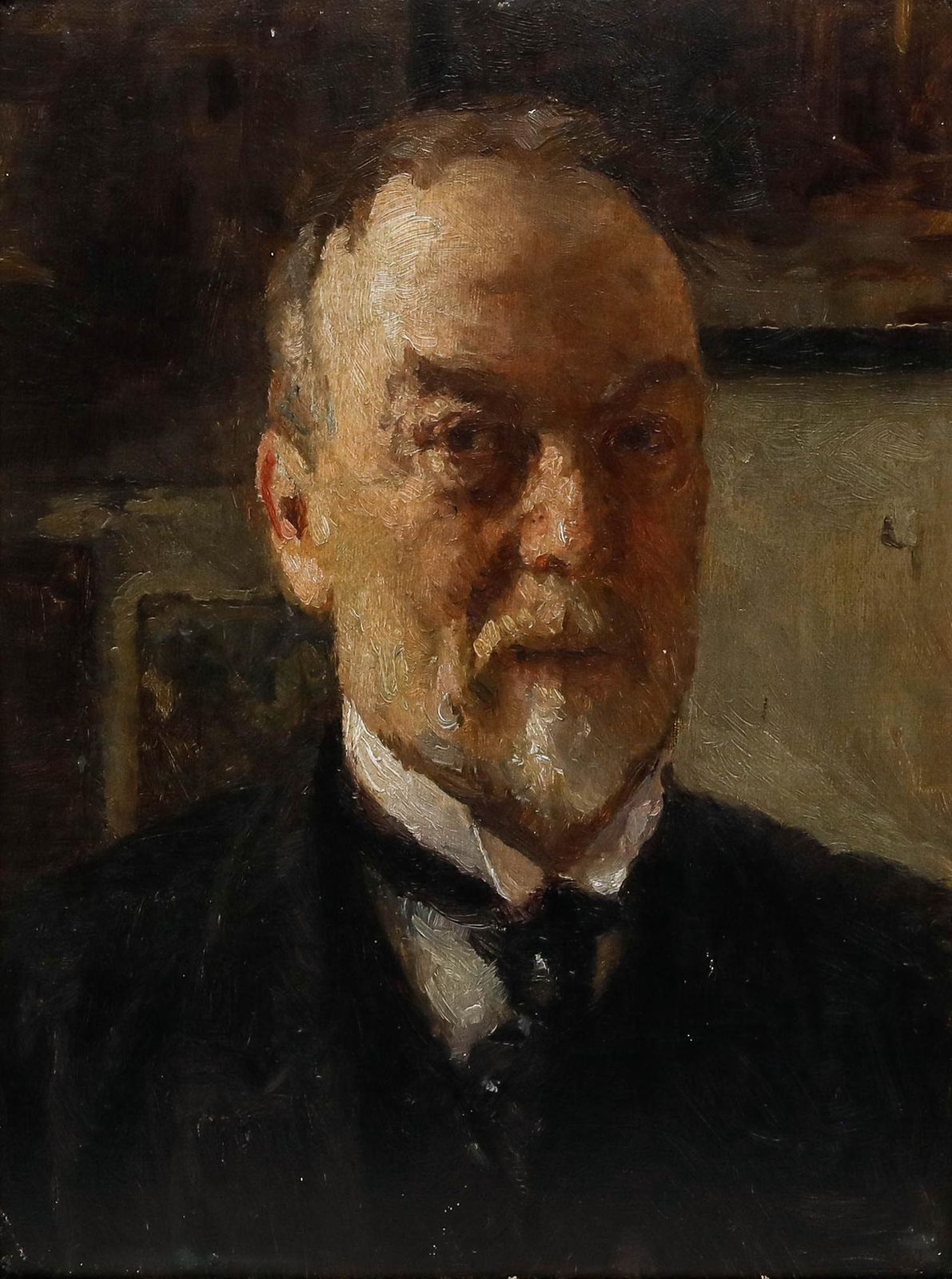 Gabriel Von Hackl (1843 1926)   Framed Early 20th Century Oil, Self Portrait photo for sale