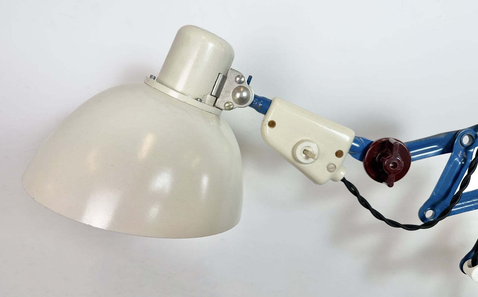 Industrial East German Scissor Lamp From Veb Zweckleuchtenbau Dresden, 1950s photo vintage