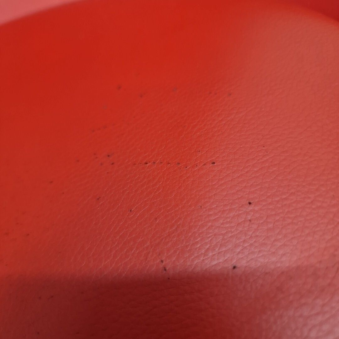 60.0 Pair Dining Chairs Retro Red Faux Leather   Mid Century Modern Contemporary photo