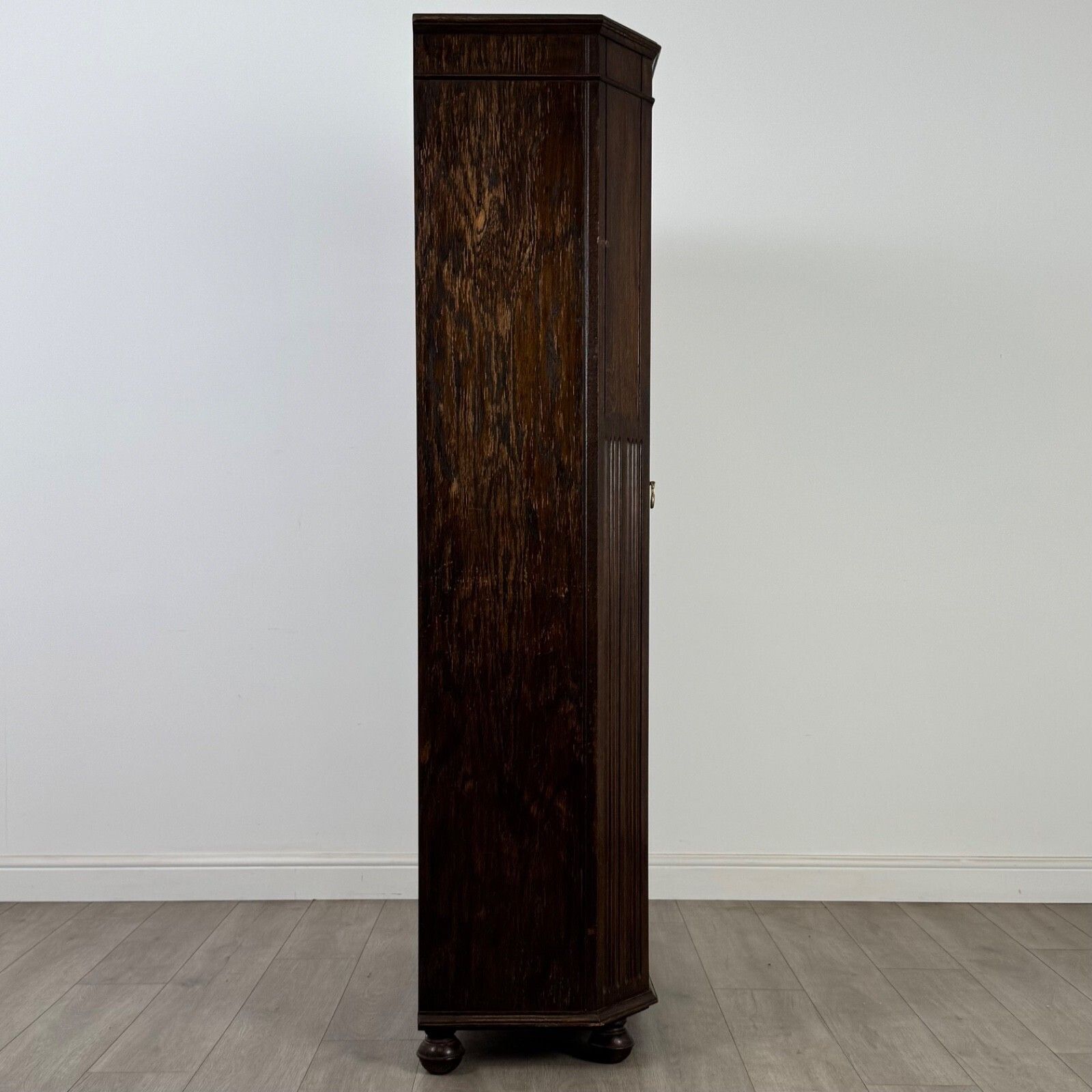 Antique 20th Century Linenfold Wardrobe In Oak ( Af 5404 ) photo vintage