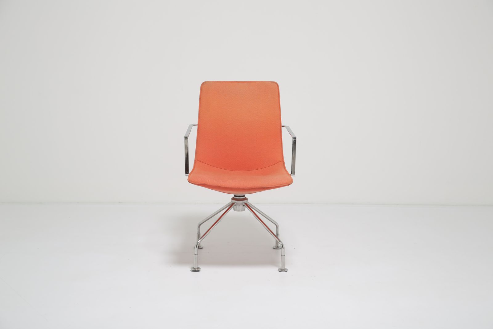 Orange Fabric And Chrome Swivel Office Chair ‘Comet’ By Gunilla Allard For Lammhult, 1990s photo furniture