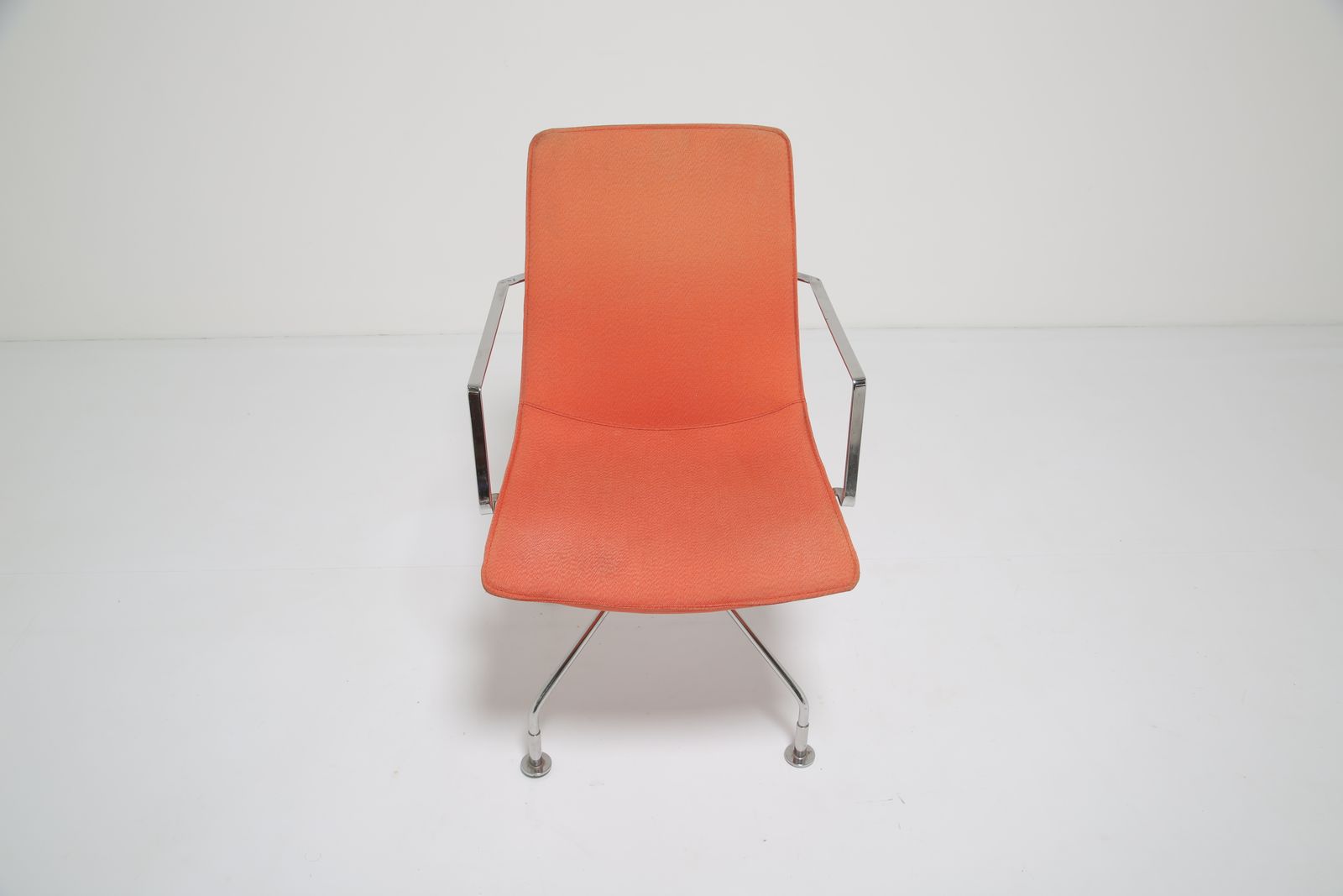 Orange Fabric And Chrome Swivel Office Chair ‘Comet’ By Gunilla Allard For Lammhult, 1990s photo 750.0