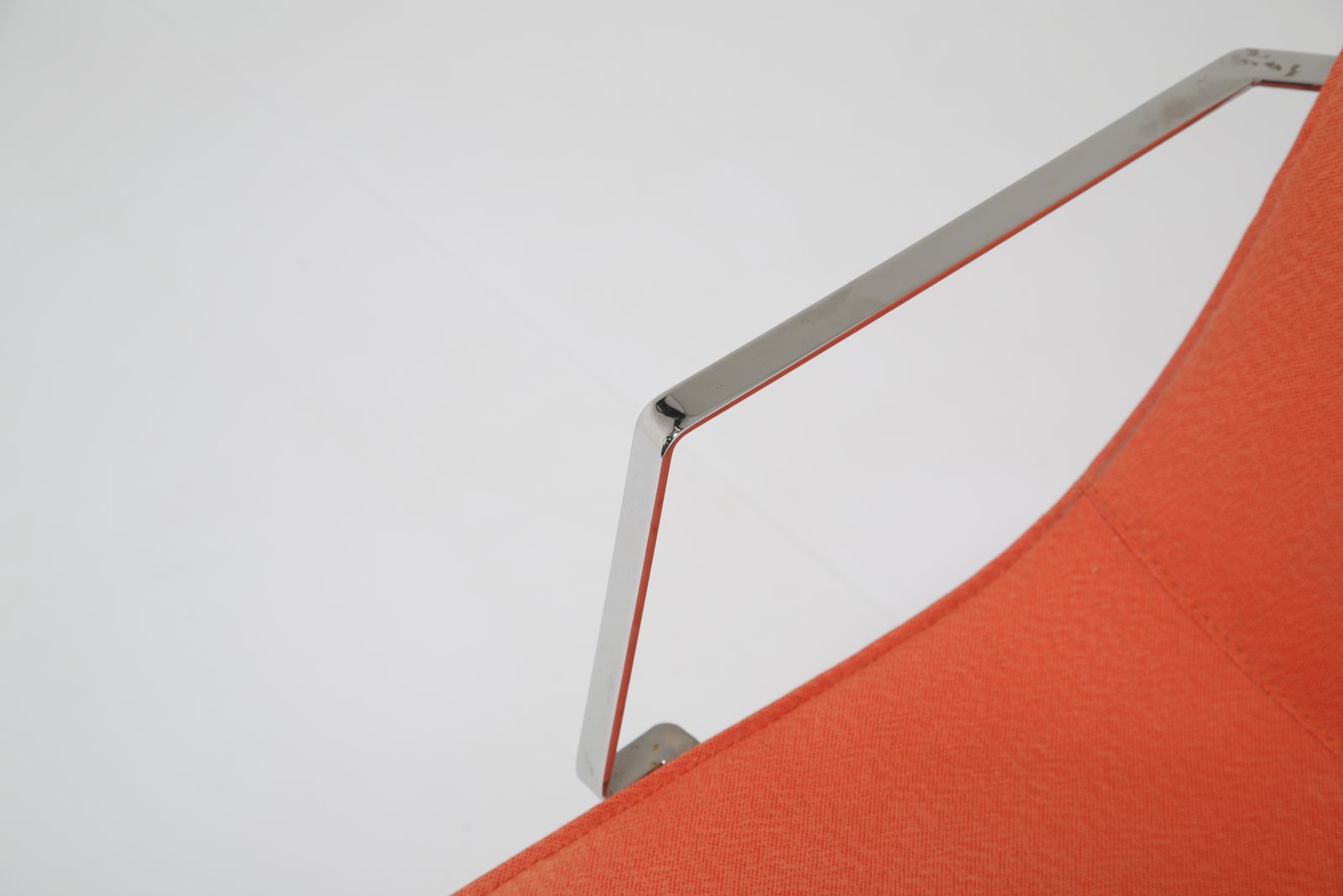 Orange Fabric And Chrome Swivel Office Chair ‘Comet’ By Gunilla Allard For Lammhult, 1990s photo buy