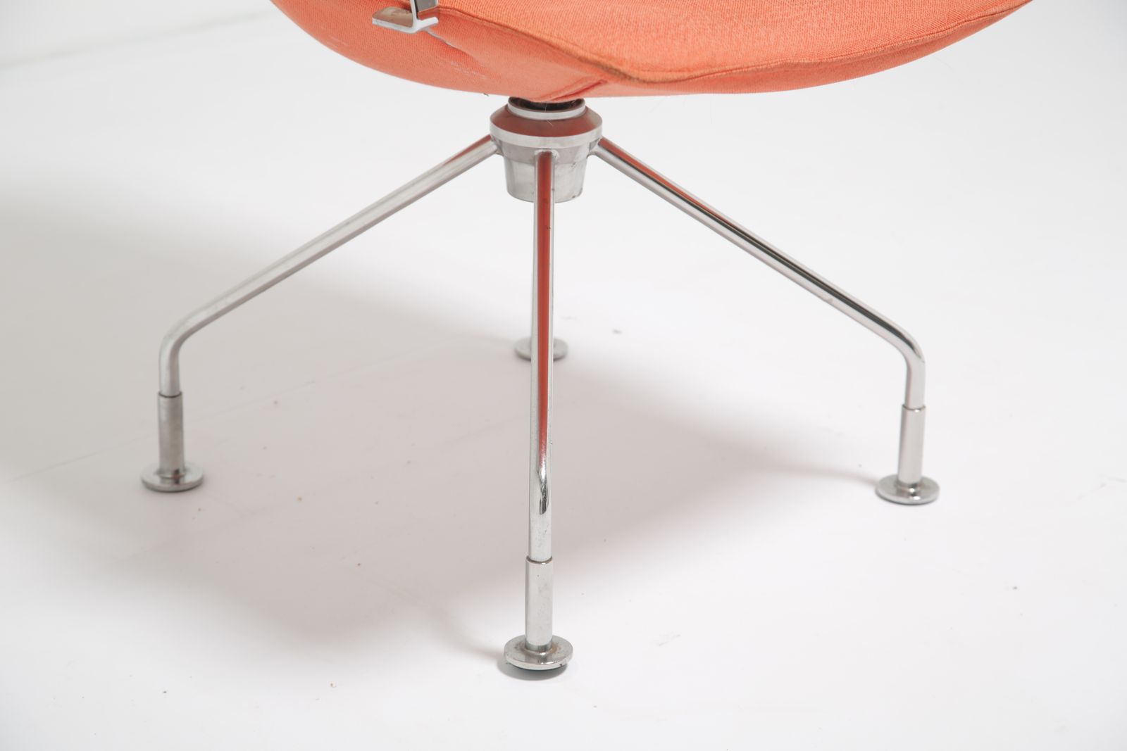 photo for sale Orange Fabric And Chrome Swivel Office Chair ‘Comet’ By Gunilla Allard For Lammhult, 1990s