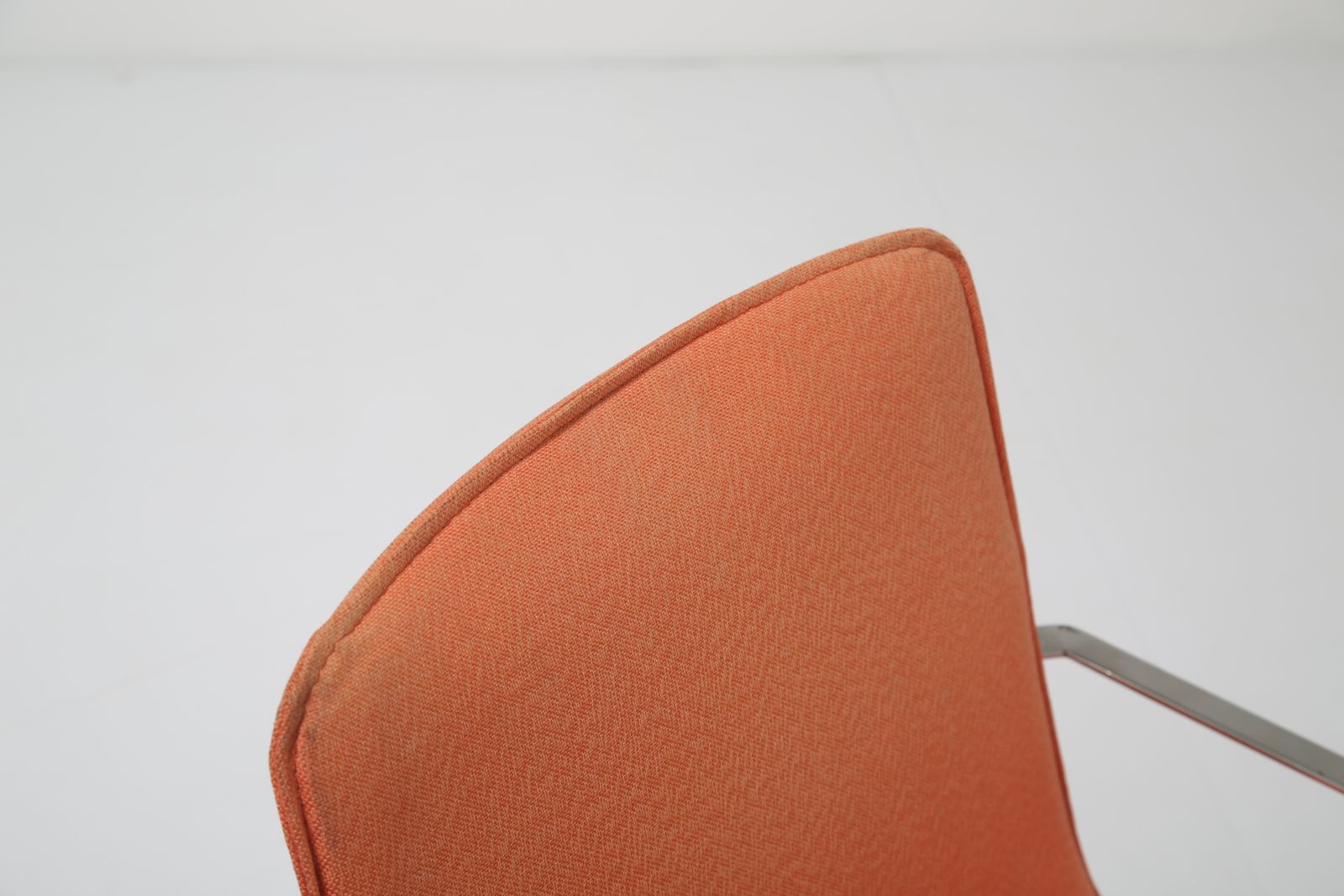 photo buy Orange Fabric And Chrome Swivel Office Chair ‘Comet’ By Gunilla Allard For Lammhult, 1990s