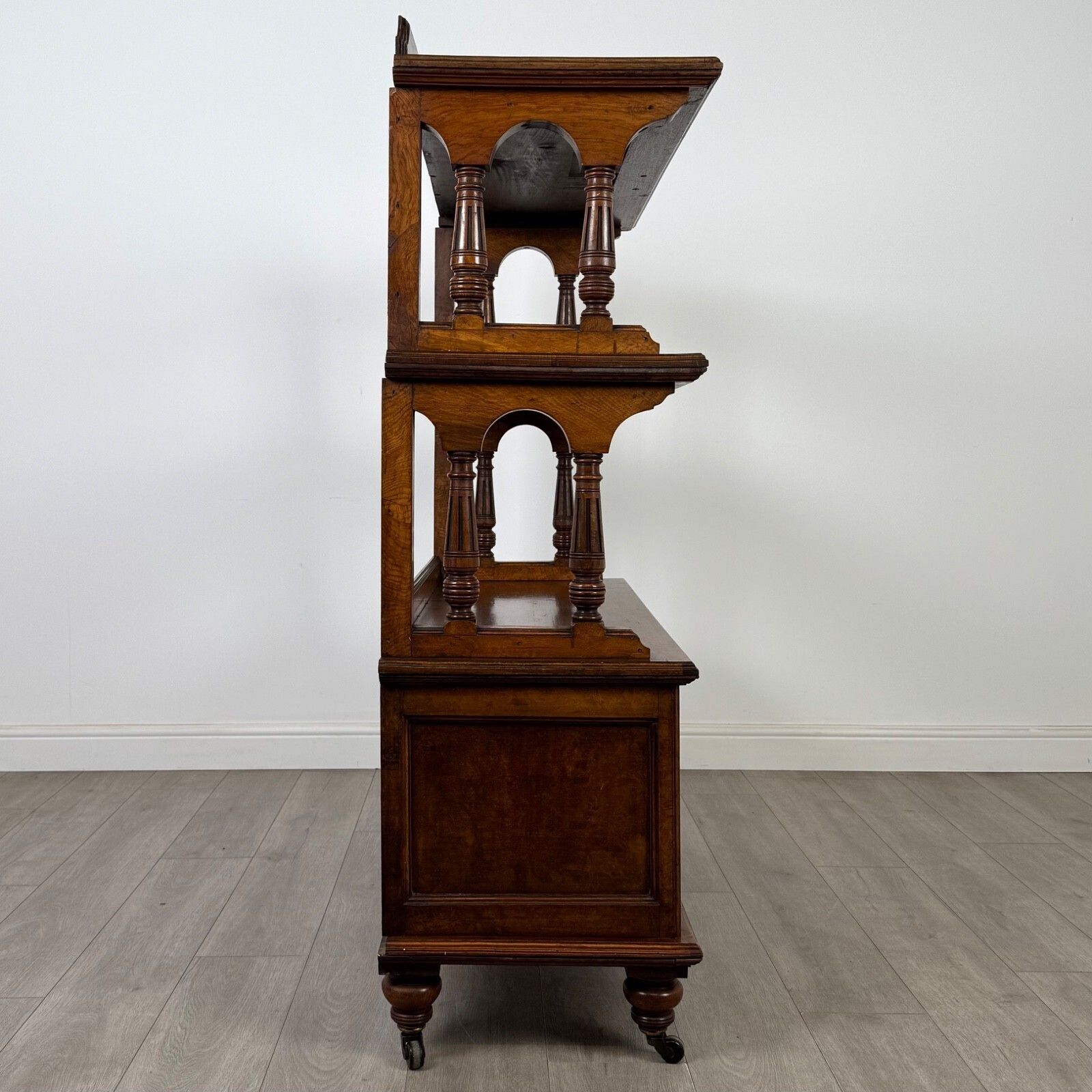 Antique 19th Century Victorian Cupboard In Burr Walnut ( Af 5393 ) photo vintage