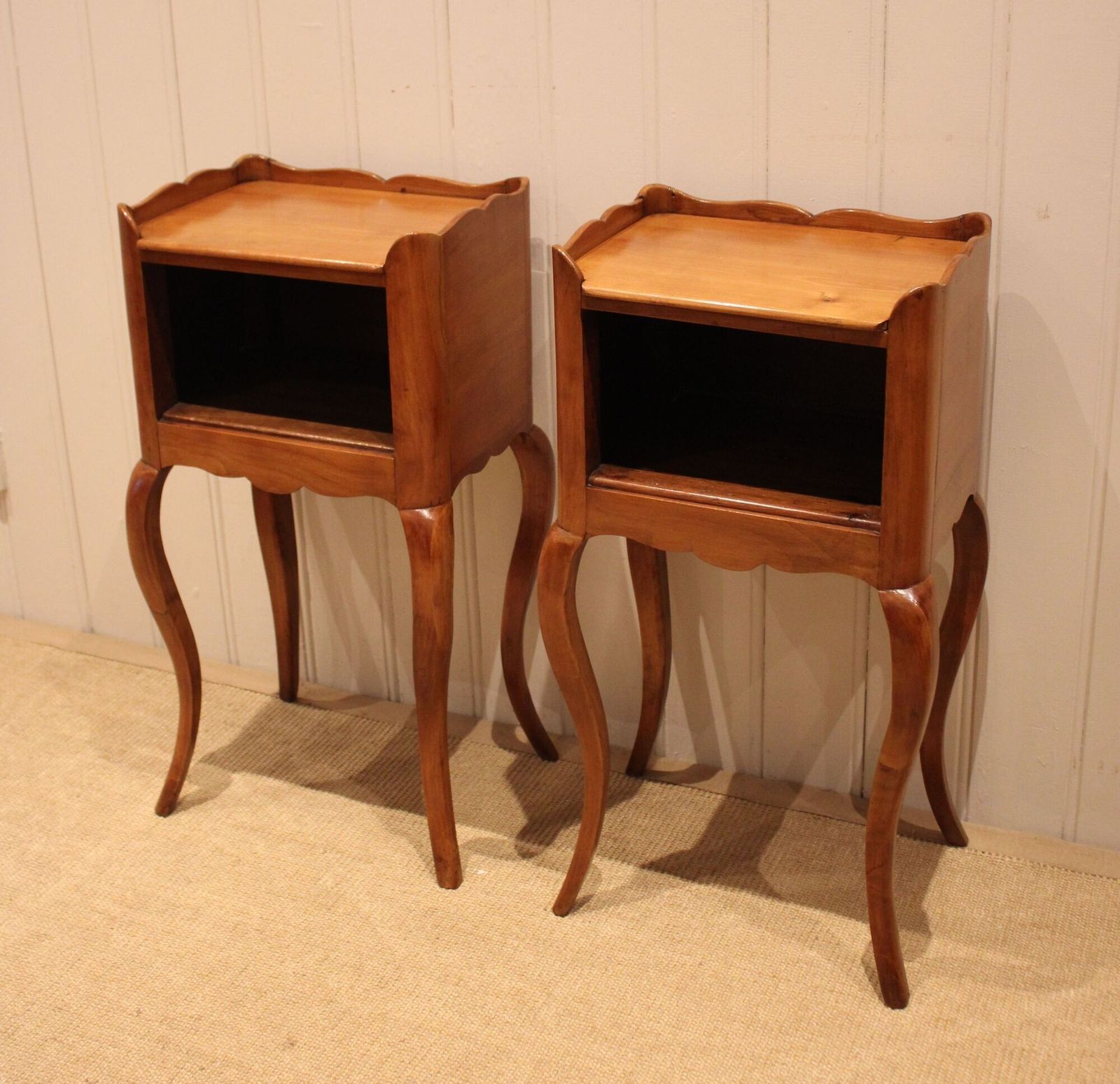 Pair Of French Cherry Wood Bedside Cabinets photo Furniture