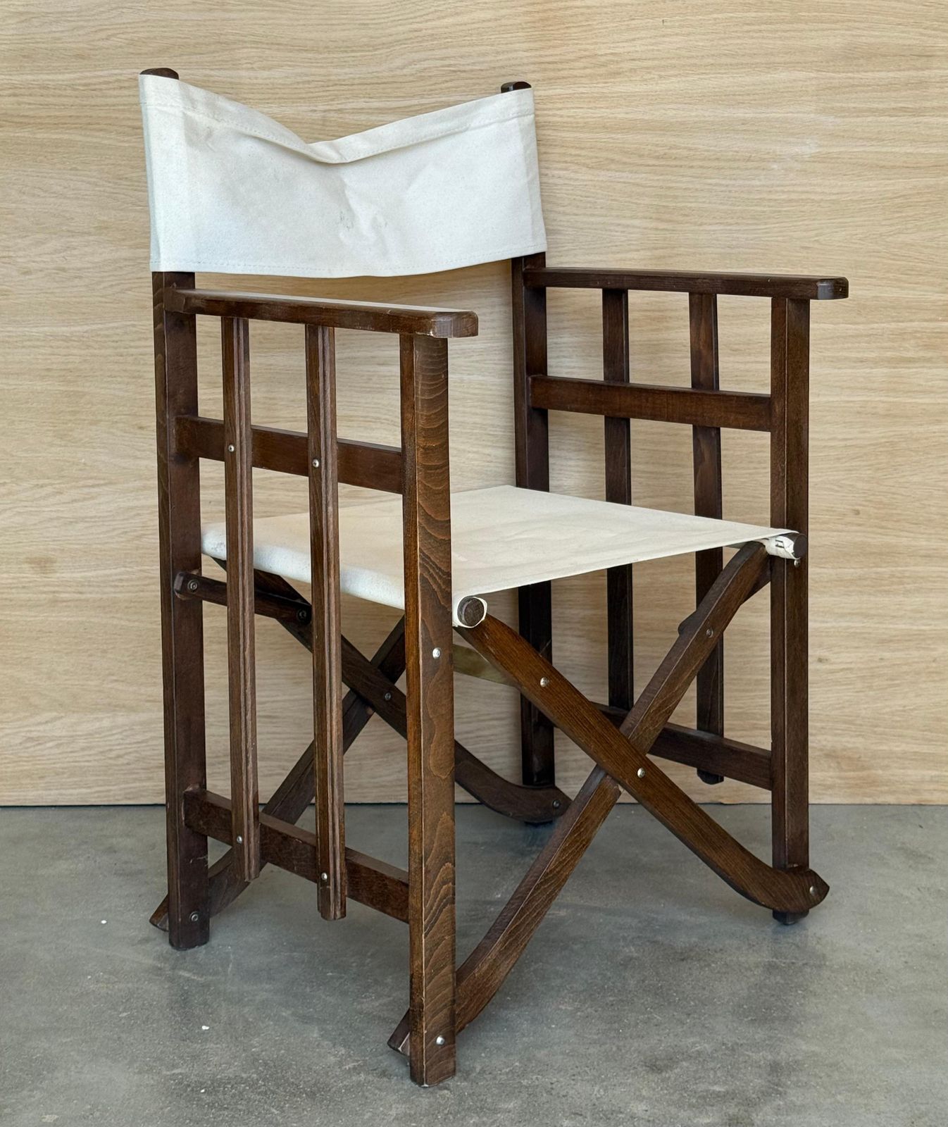 Set Of 5 Edwardian Canvas Directors Chairs, Loft And Garden Style Chairs photo 2088.0