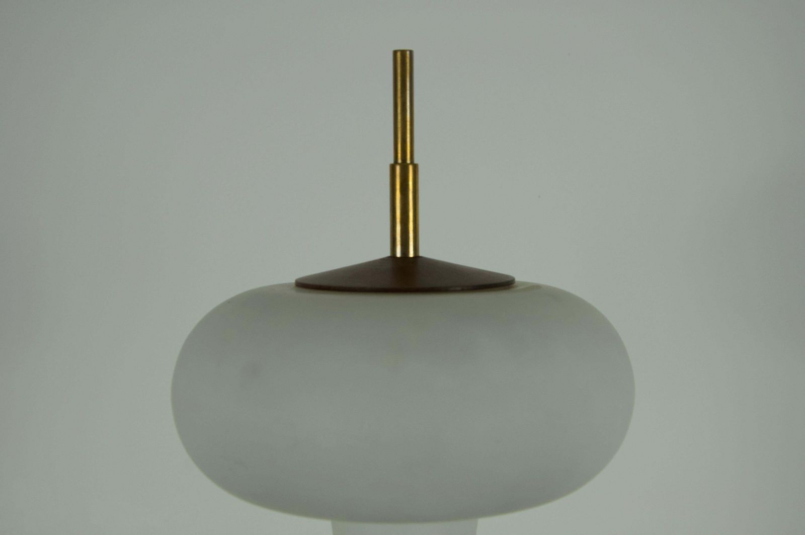 photo for sale Wooden And Opal Glass Table Lamp Attr. To Salvatore Gregorietti, 1960s, Italy