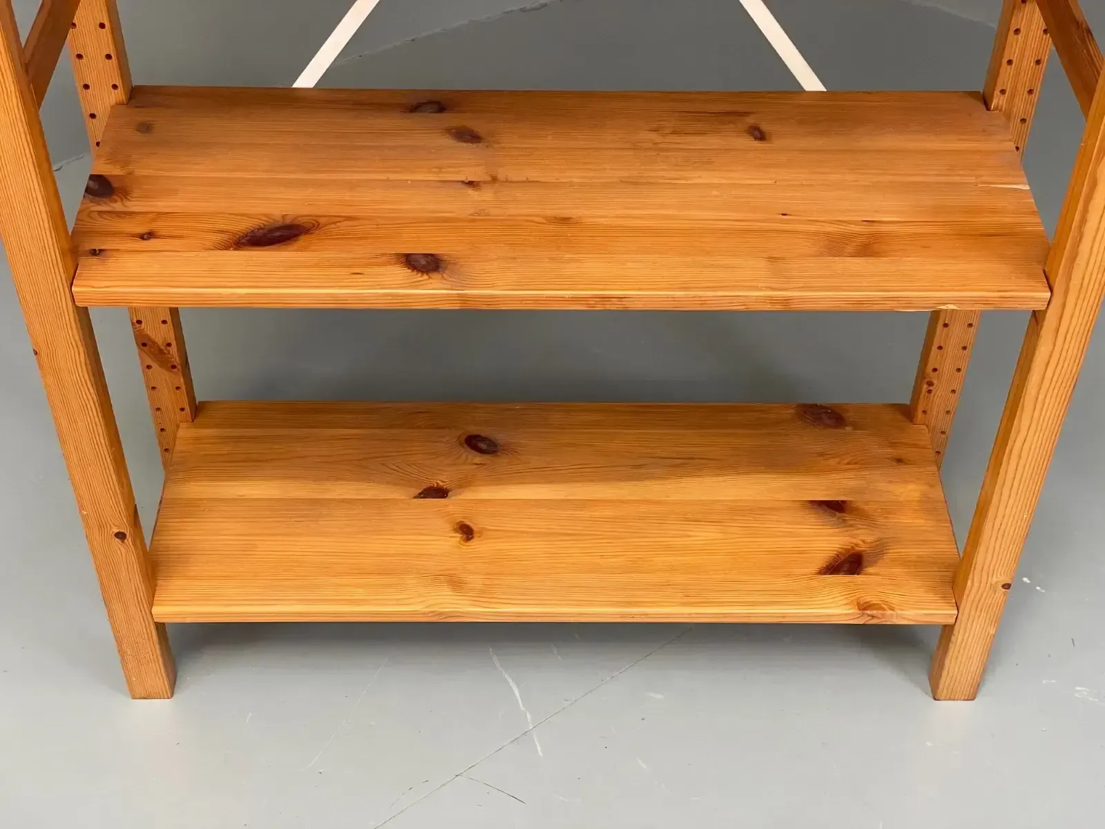 Pine Open Shelving Unit Adjustable Retro Scandi Solid photo Furniture