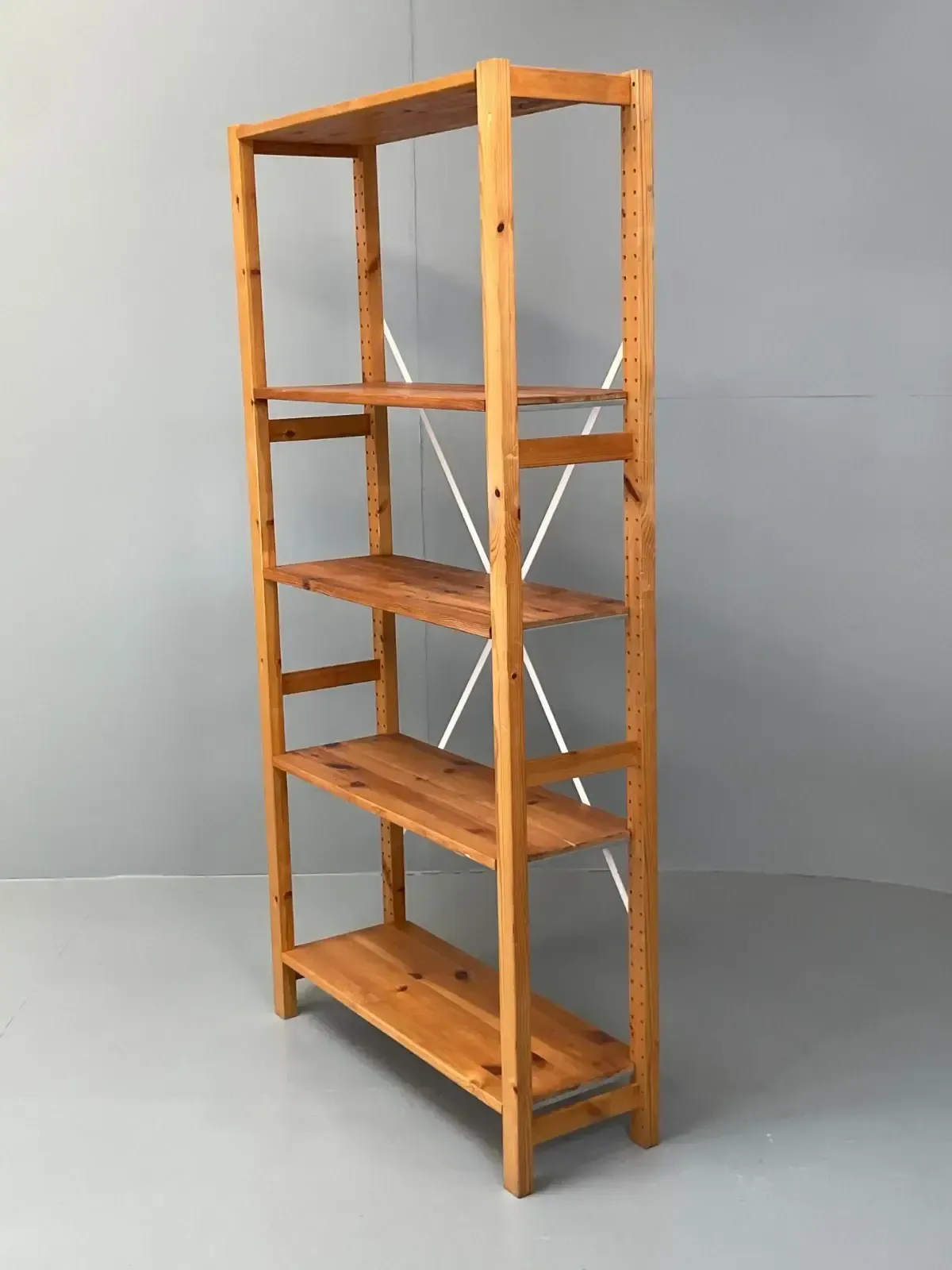 photo for sale Pine Open Shelving Unit Adjustable Retro Scandi Solid