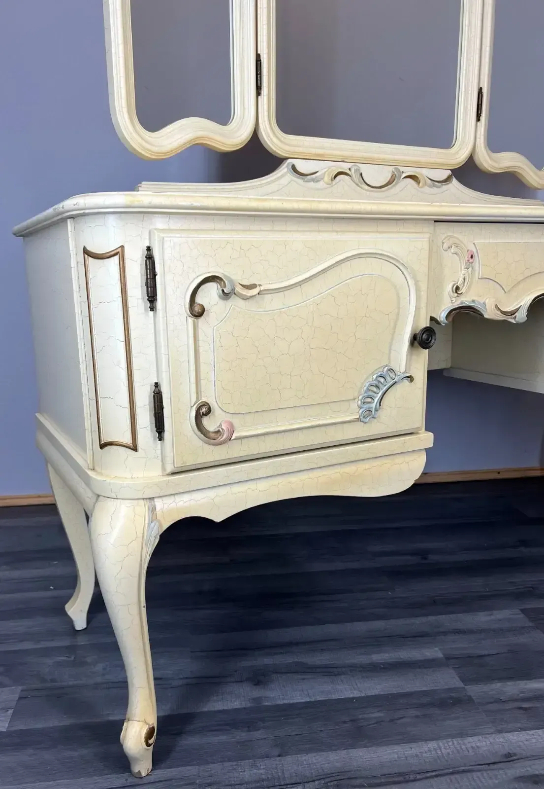 Dressing Table Vintage French Louis XVI Shabby Chic Vanity Table Makeup Lot 2755 photo buy