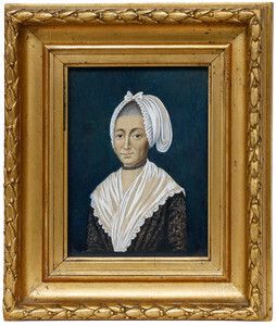 Anquet Portraits   19th Century Gouache, Marie Catharine Franquet photo furniture