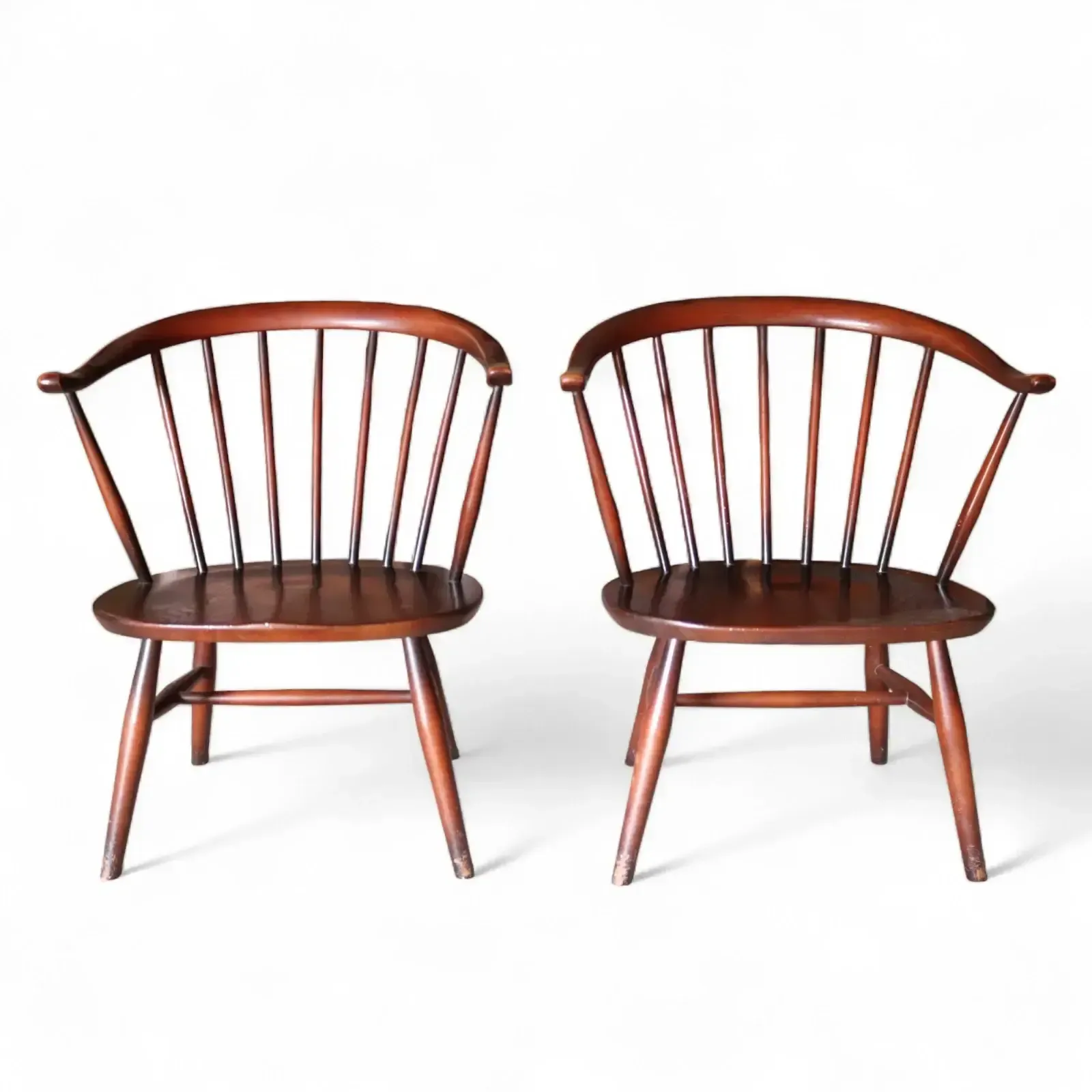 Pair Of Ercol 541 Cowhorn Low Fireside Lounge Chairs / Armchairs photo furniture