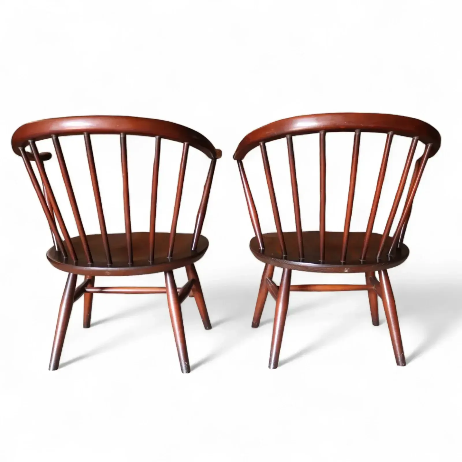 325.0 Pair Of Ercol 541 Cowhorn Low Fireside Lounge Chairs / Armchairs photo