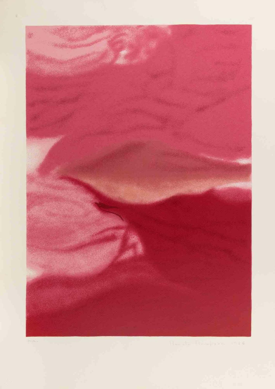 Renata Rampazzi Abstract Composition   Screenprint By Renata Rampazzi   1986