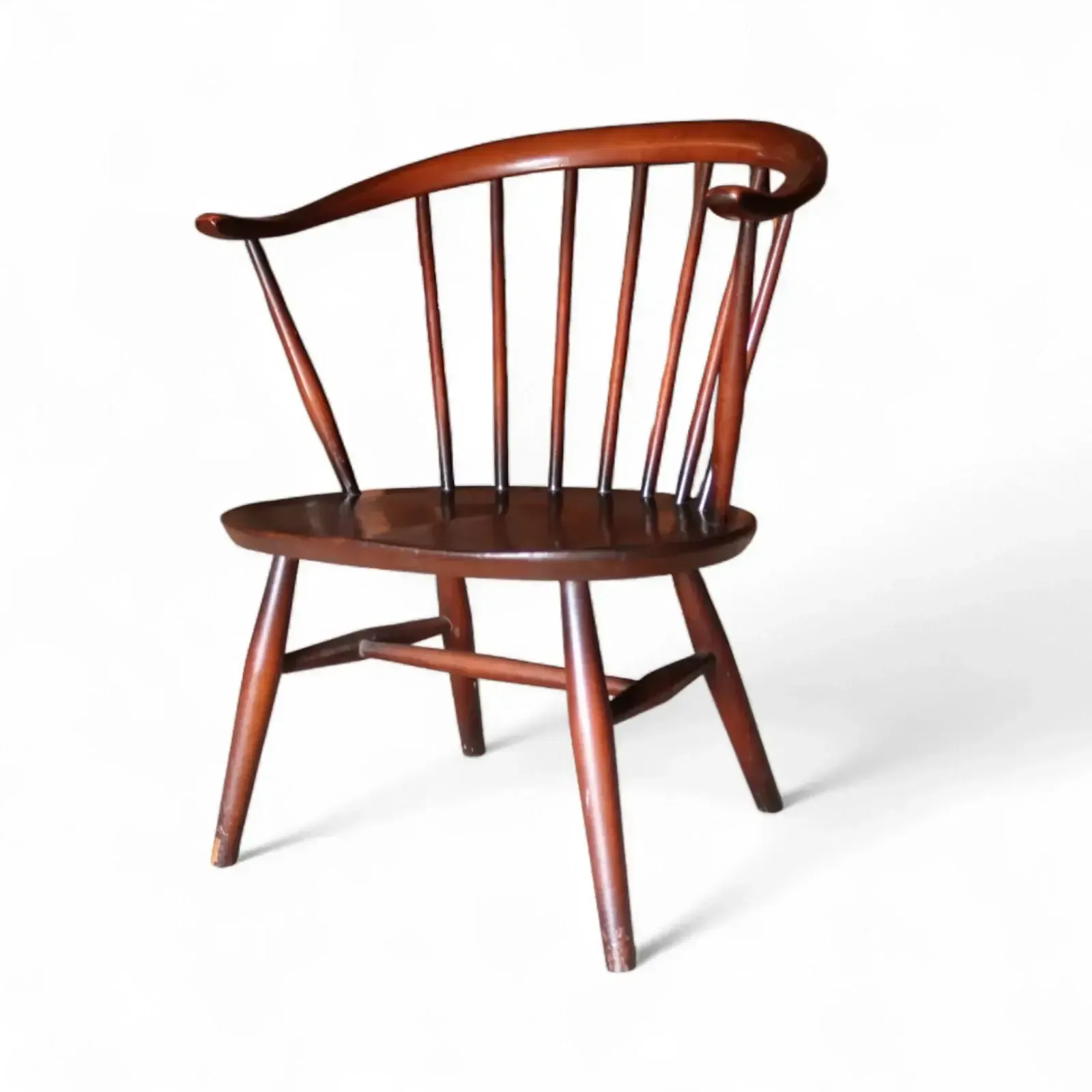 Ercol Cowhorn Fireside Armchair Low Lounge Chair 1960s