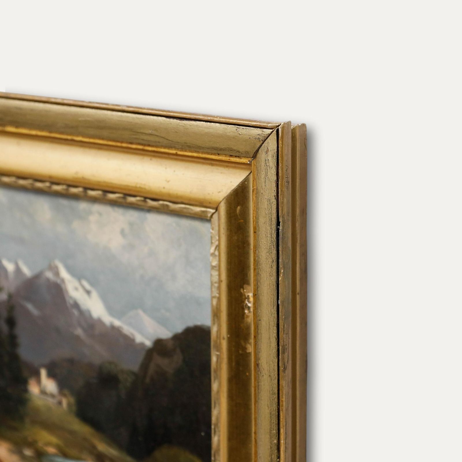 photo furniture F. Ede   Framed 1859 Oil, Towards The Mountains