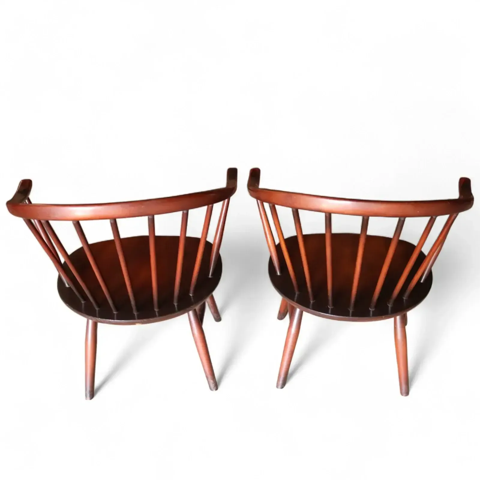 photo for sale Vintage Pair Of Ercol 541 Cowhorn Low Fireside Lounge Chairs / Armchairs