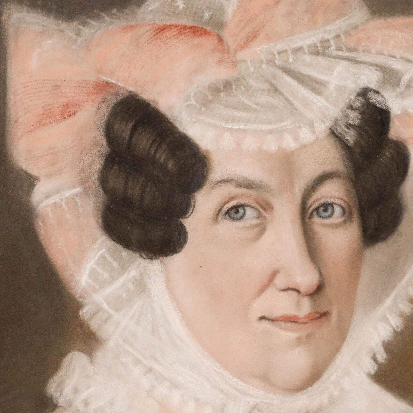 Biedermeier 19th Century Pastel   Portrait Of A Lady photo Art