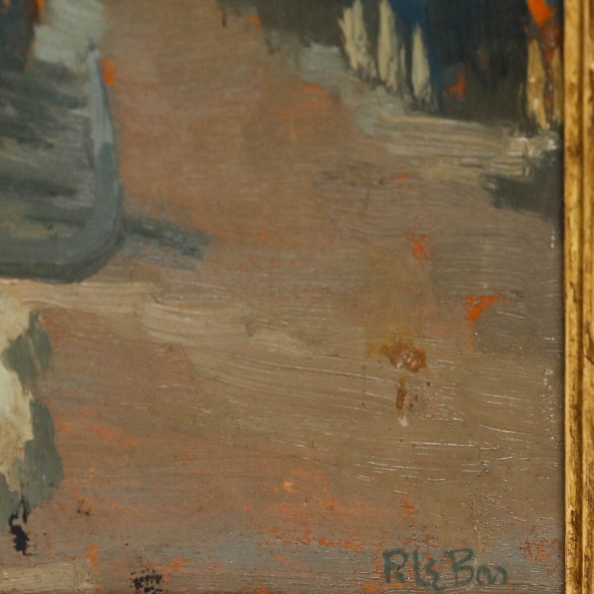 Rachel Le Bas Neac (1923 2020)   Framed Mid 20th Century Oil, Park Walk photo Art