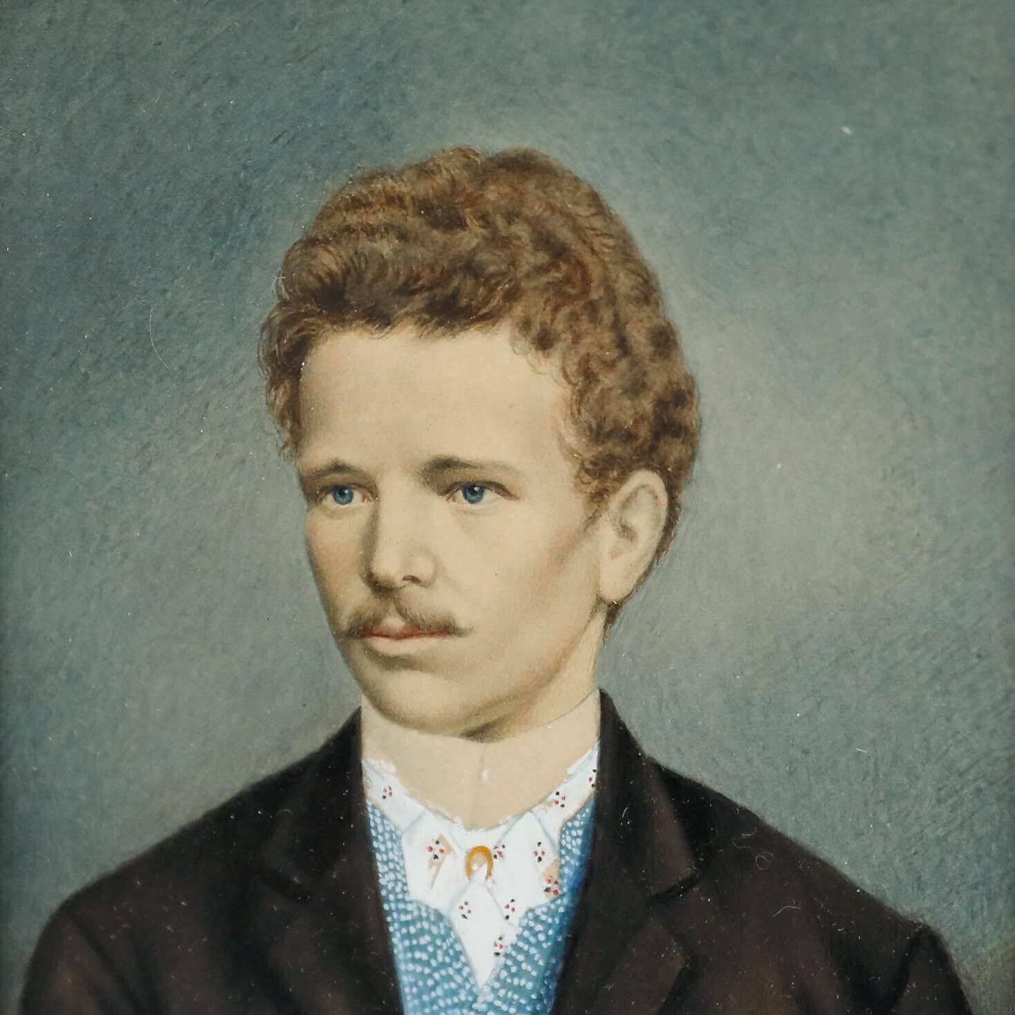 The Franquet Portraits   19th Century Gouache, Young Franquet photo 325.0