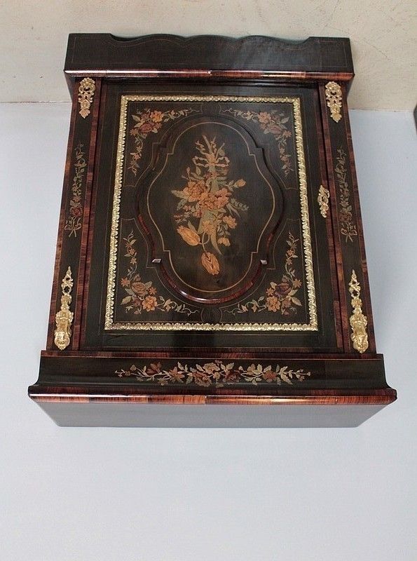 Pair Of Furniture Napoleon III Inlaid 19th photo furniture