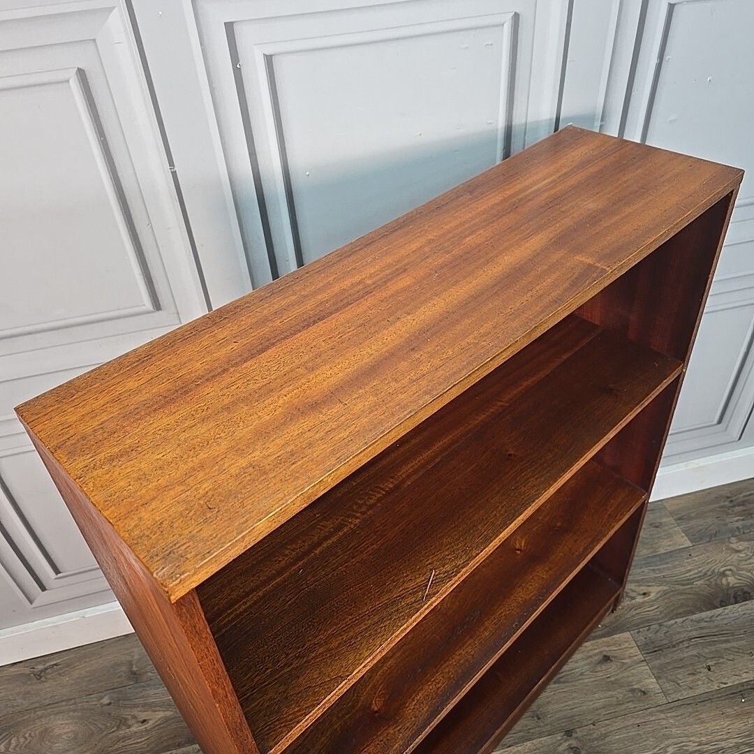 Retro Bookcase Book Shelf / Shelves Vintage Teak Wooden Effect   Mid Century photo for sale
