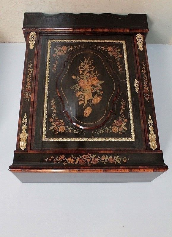 photo furniture Pair Of Furniture Napoleon III Inlaid 19th
