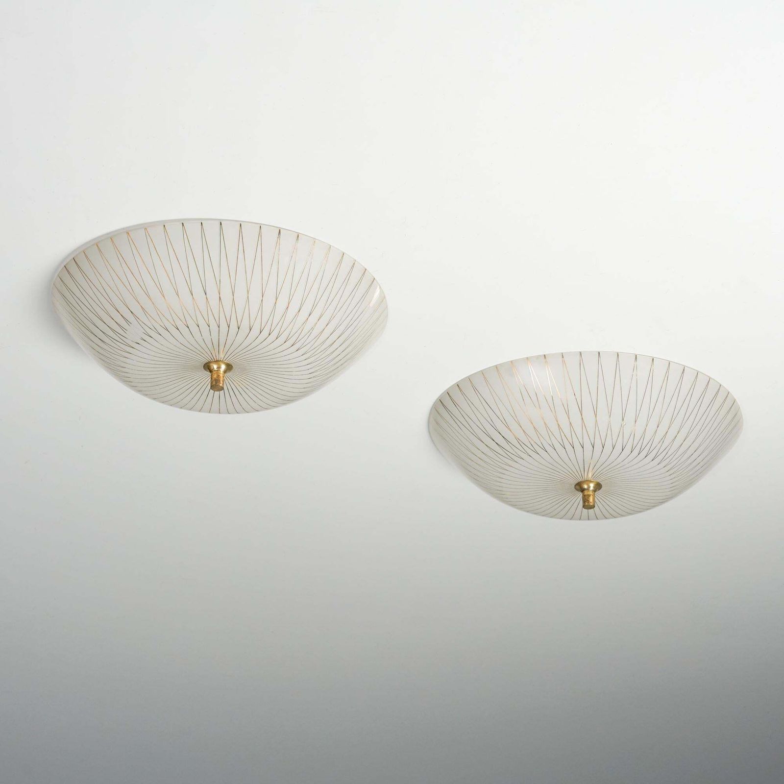 Pair Of Model 71 005 Flush Mounts, Lisa Johansson Pape, Orno Oy, 1950/1960s photo 11103.0