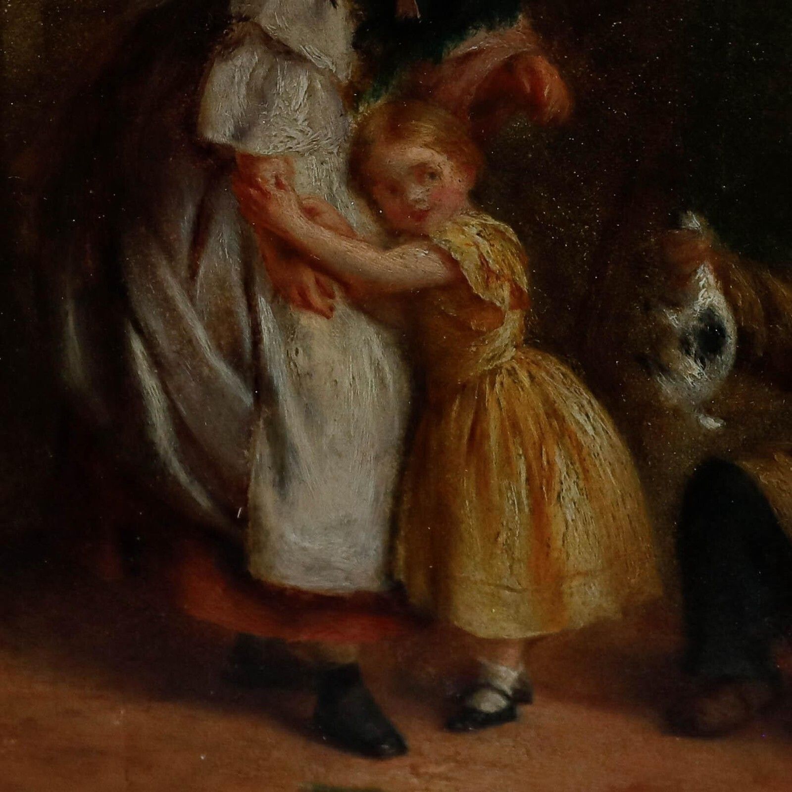 Edwin Hughes (1842 1922)   Miniature Mid 19th Century Oil, Pet Rabbits photo Art