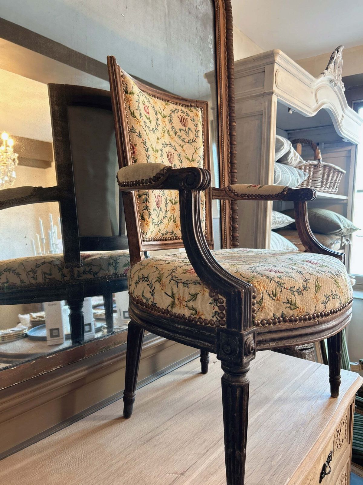 Antique French Armchair, 1800s photo for sale