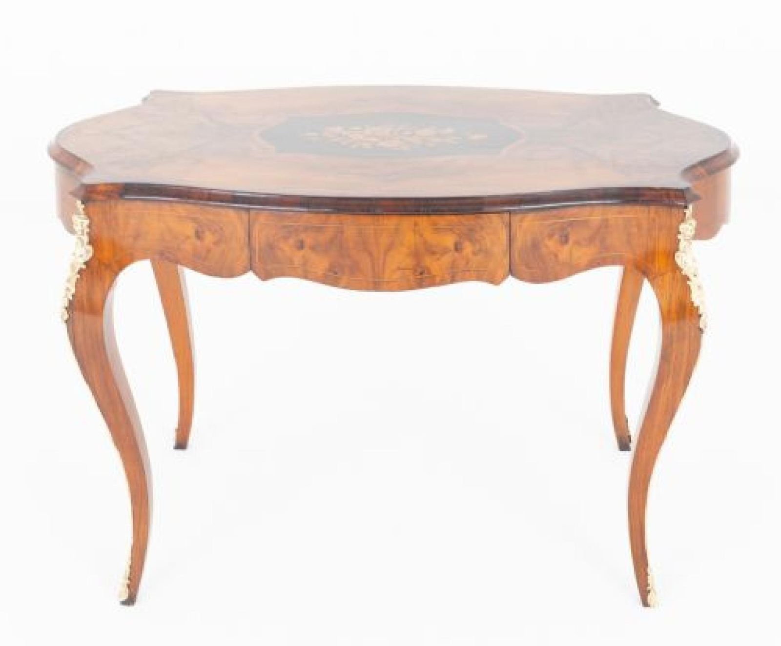 Louis XV Revival Centre Table Marquetry Inlay 1860 photo for sale
