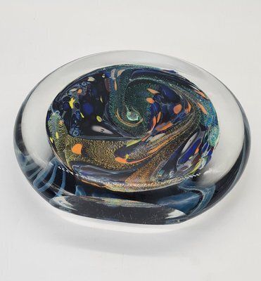 Home Decor Art Glass Paperweight By Rollin Karg, 1990s photo