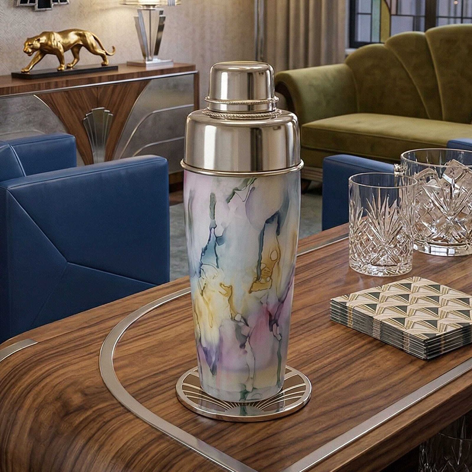 1970s Mid Century Cocktail Shaker In Murano Glass. Made In Italy photo vinterior