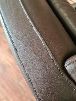 Handcrafted Leather Rocking Chair From Bw Bielefelder Werkstätten, Germany, 2010s photo vinterior