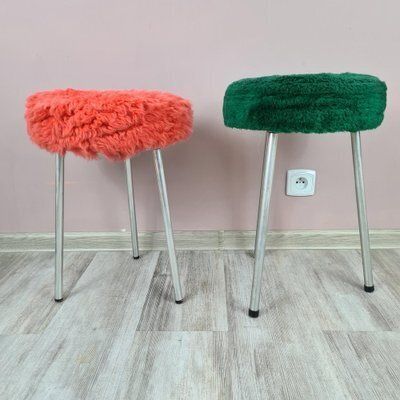 Stools From Veb Elektroinstallation Deutschneudorf, East Germany, 1960s 1970s, Set Of 2 photo for sale